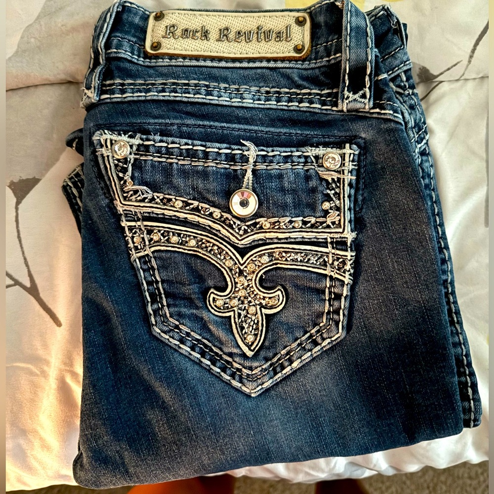 Rock revival denim jeans